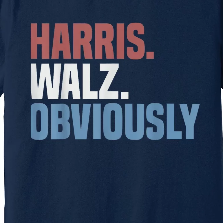 Kamala Walz Obviously 2024 Harris Waltz 2024 Election Premium T-Shirt