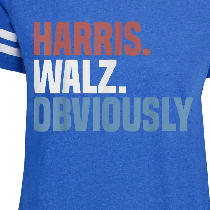 Kamala Walz Obviously 2024 Harris Waltz 2024 Election Enza Ladies Jersey Football T-Shirt