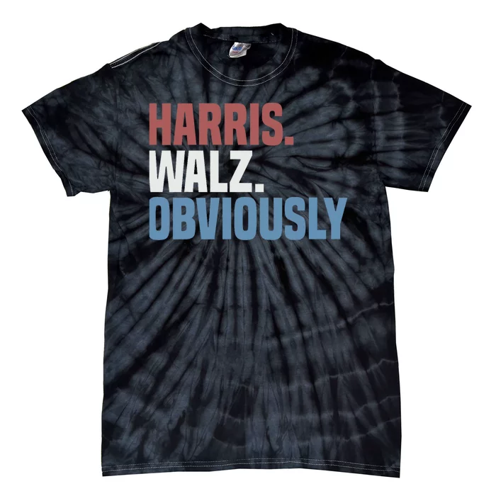 Kamala Walz Obviously 2024 Harris Waltz 2024 Election Tie-Dye T-Shirt