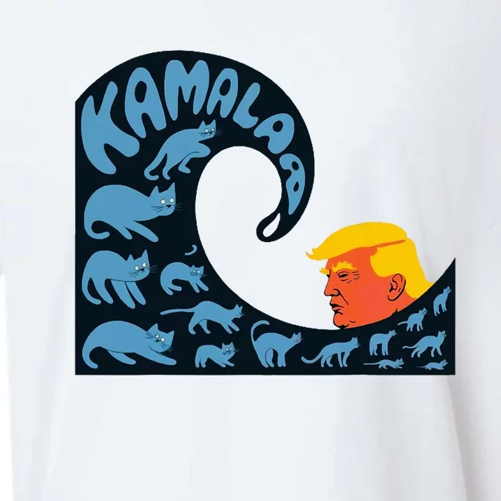 KamalaS Wave Of Blue Cats Overthrows Trump Sueded Cloud Jersey T-Shirt