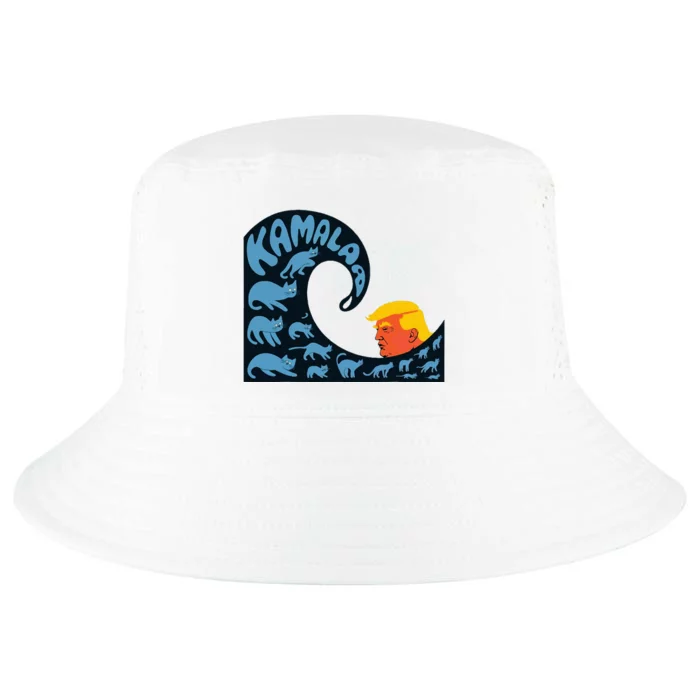 KamalaS Wave Of Blue Cats Overthrows Trump Cool Comfort Performance Bucket Hat