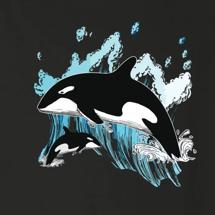 Killer Whale Ocean Swim Cool Animal Creature Orca Toddler Long Sleeve Shirt