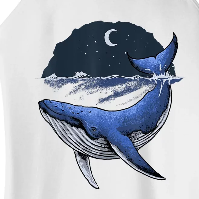 Killer Whale Orca Funny Whale Sea Ocean Moon Women’s Perfect Tri Rocker Tank