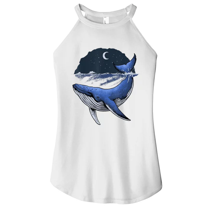 Killer Whale Orca Funny Whale Sea Ocean Moon Women’s Perfect Tri Rocker Tank