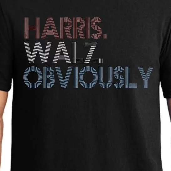 Kamala Walz Obviously 2024 Harris Waltz 2024 Election Gift Pajama Set