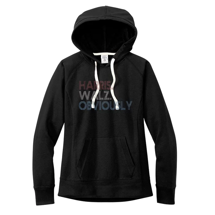 Kamala Walz Obviously 2024 Harris Waltz 2024 Election Gift Women's Fleece Hoodie