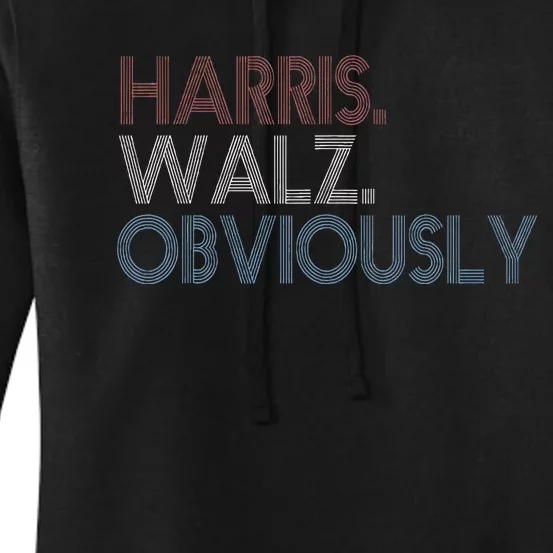 Kamala Walz Obviously 2024 Harris Waltz 2024 Election Gift Women's Pullover Hoodie