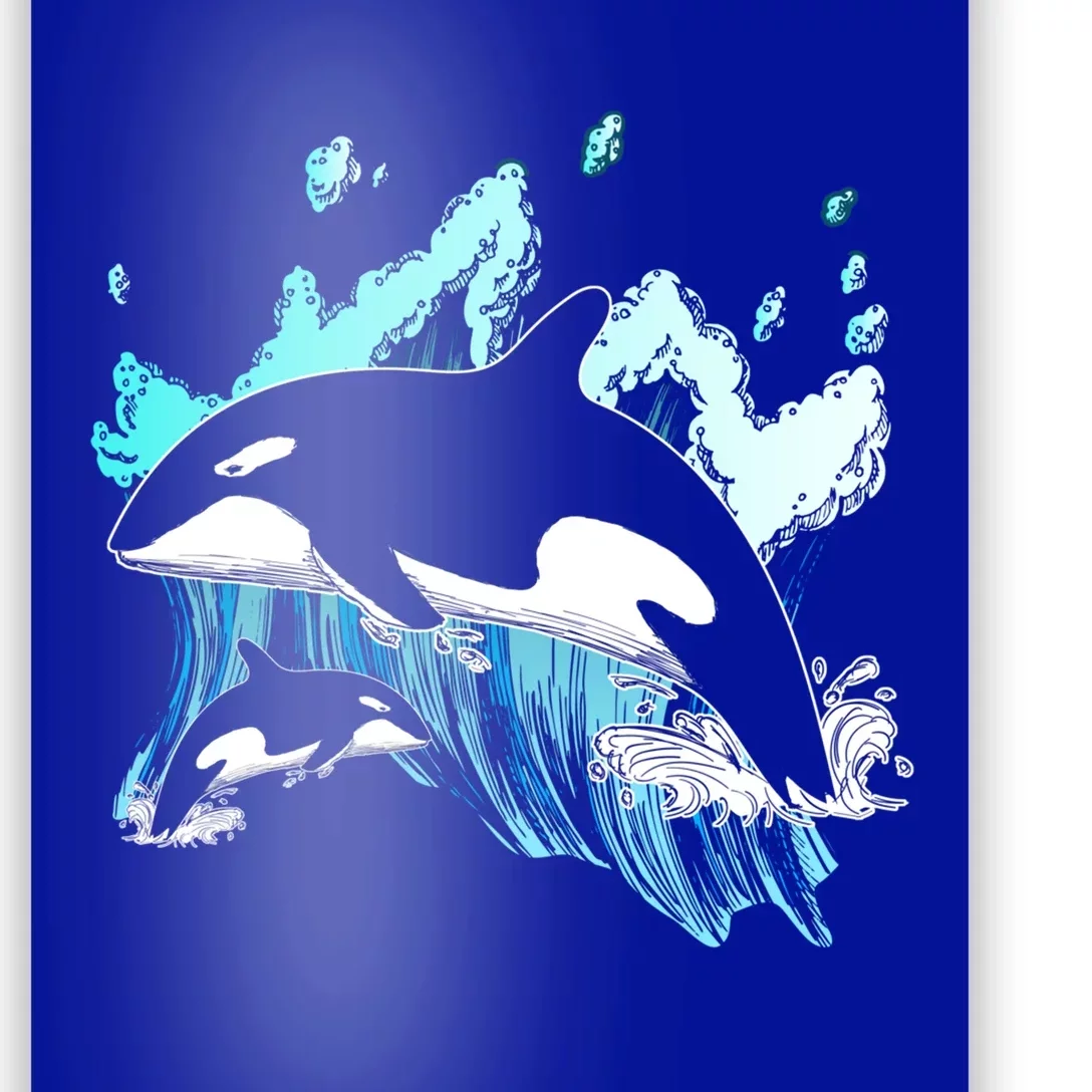 Killer Whale Ocean Lover Gift Idea Men Boys Kids Orca Great Gift Poster