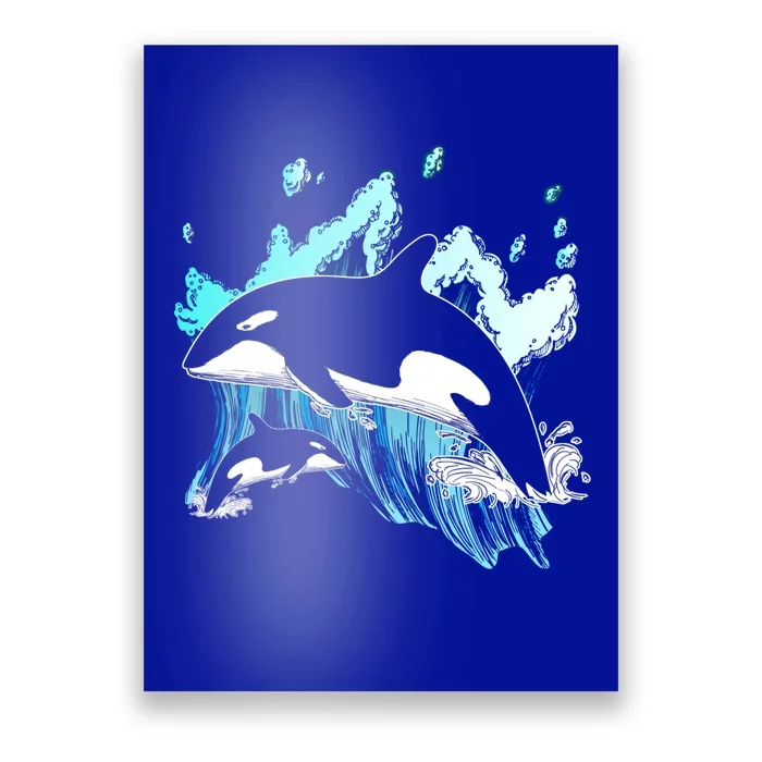 Killer Whale Ocean Lover Gift Idea Men Boys Kids Orca Great Gift Poster