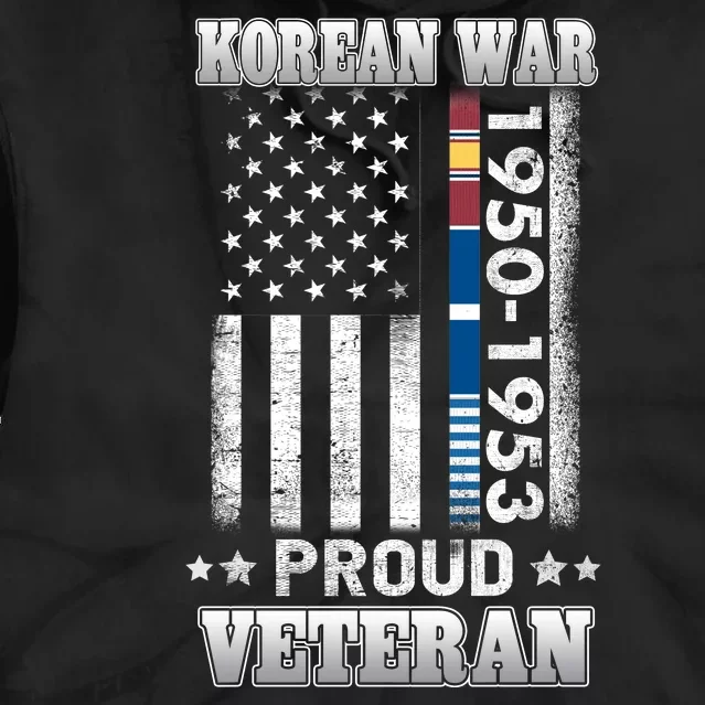 Korean War Proud Veteran For Military American Flag Patriotic Tie Dye Hoodie