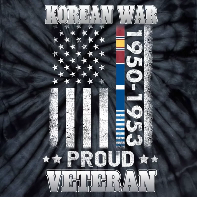 Korean War Proud Veteran For Military American Flag Patriotic Tie-Dye T-Shirt