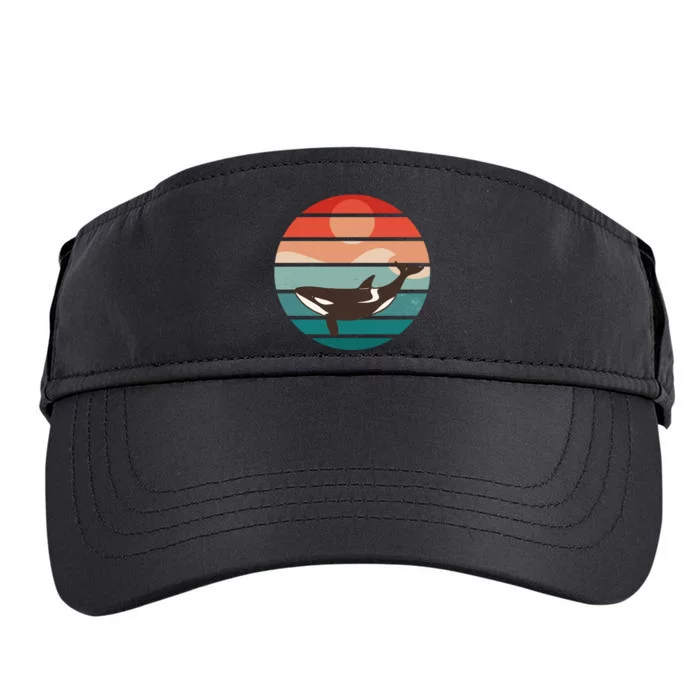 Killer Whale Retro Sunset Adult Drive Performance Visor