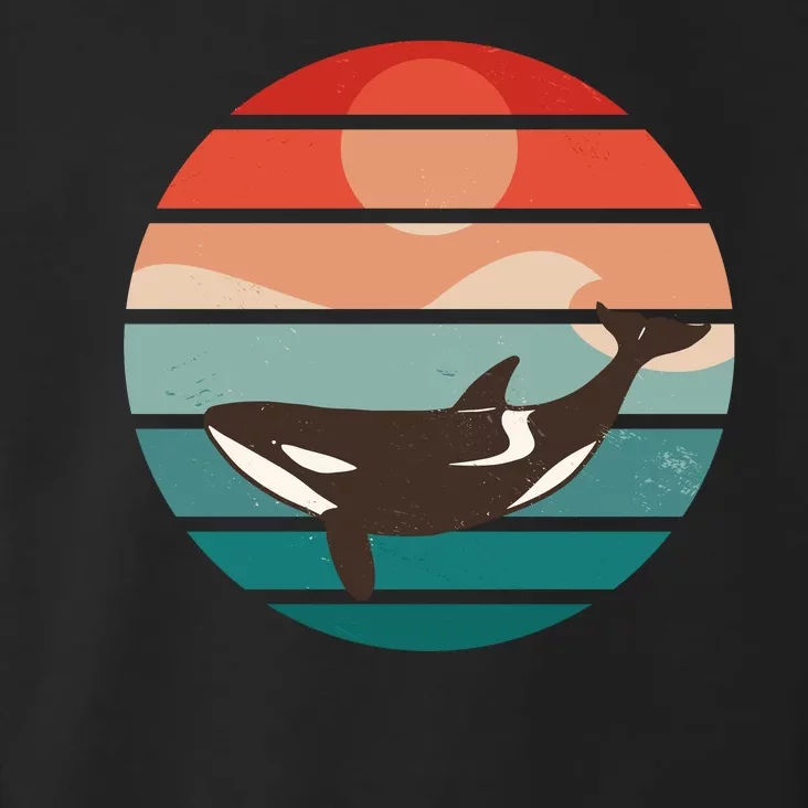 Killer Whale Retro Sunset Toddler Hoodie