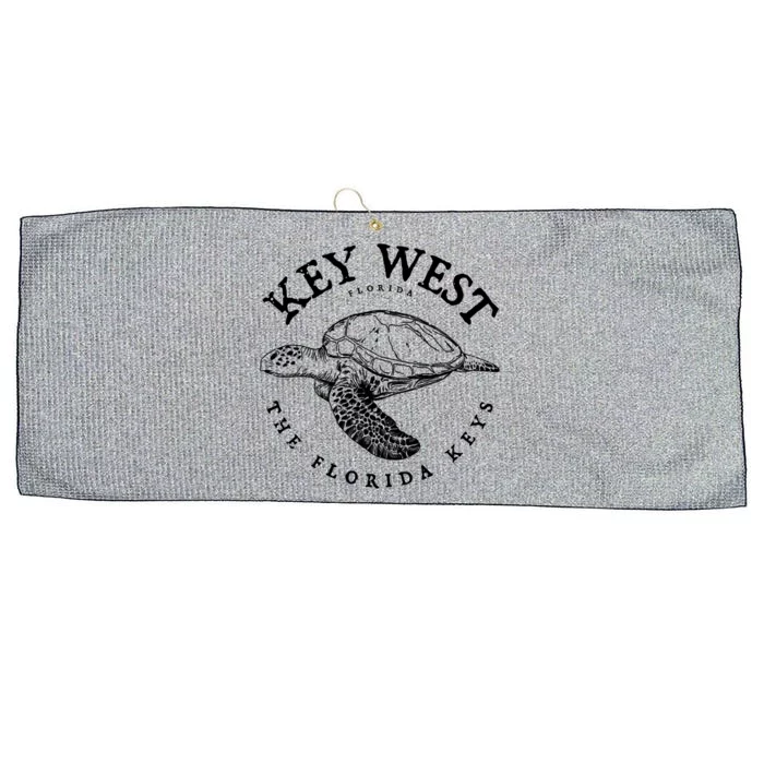 Key West Turtle Florida Keys Scuba Fishing Diving Tee Large Microfiber Waffle Golf Towel