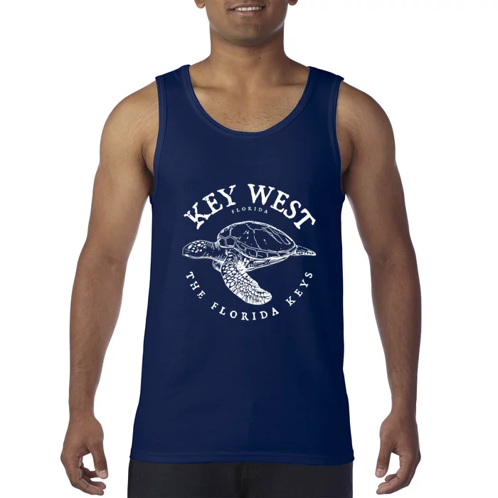 Key West Turtle Florida Keys Scuba Fishing Diving Tee Tank Top