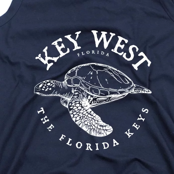 Key West Turtle Florida Keys Scuba Fishing Diving Tee Tank Top