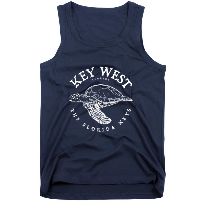 Key West Turtle Florida Keys Scuba Fishing Diving Tee Tank Top