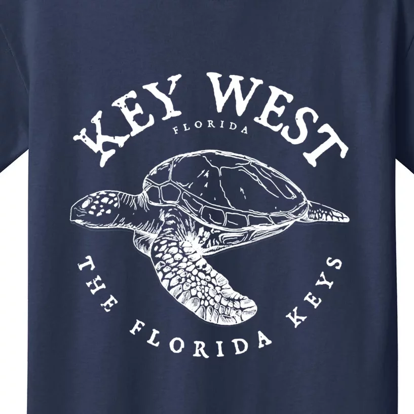 Key West Turtle Florida Keys Scuba Fishing Diving Tee Kids T-Shirt