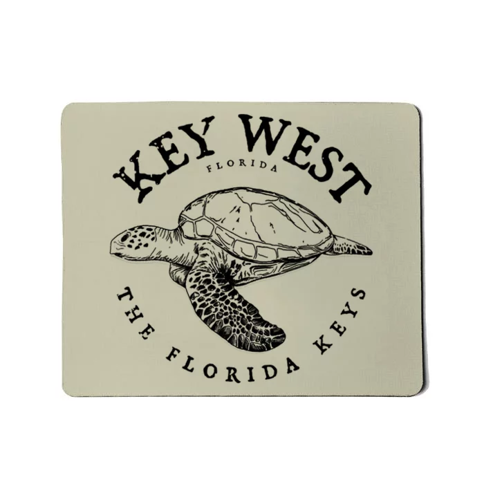 Key West Turtle Florida Keys Scuba Fishing Diving Tee Mousepad