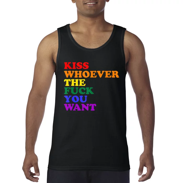 Kiss Whoever The Fuck You Want Lgbt Tank Top