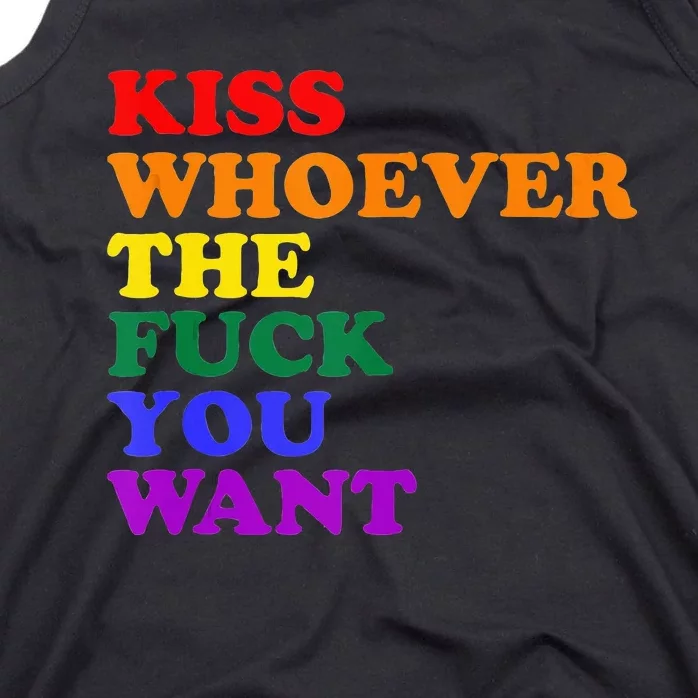 Kiss Whoever The Fuck You Want Lgbt Tank Top