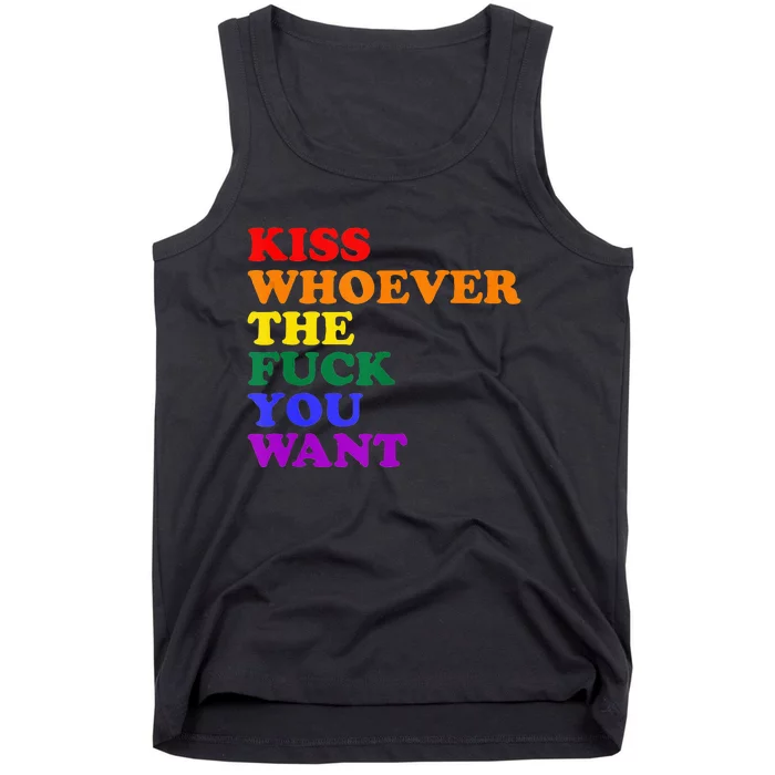 Kiss Whoever The Fuck You Want Lgbt Tank Top