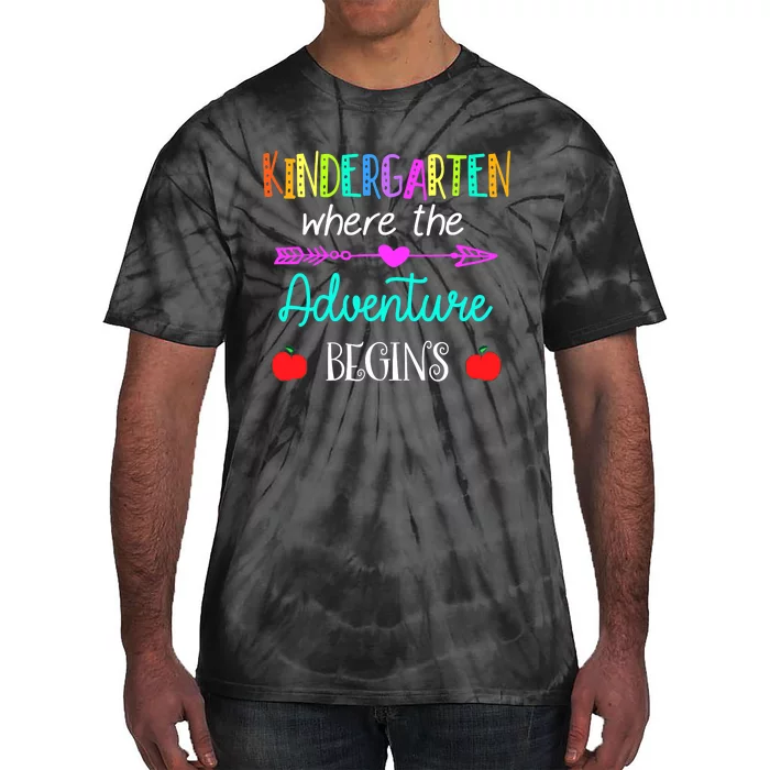 Kindergarten Where The Adventure Begins Kinder Teacher Tie-Dye T-Shirt