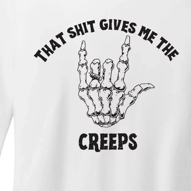 Koe Wetzel That Shit Gives Me The Creeps Womens CVC Long Sleeve Shirt