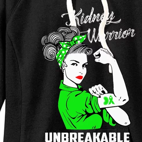 Kidney Warrior Unbreakable Kidney Awareness Gift Women's Fleece Hoodie