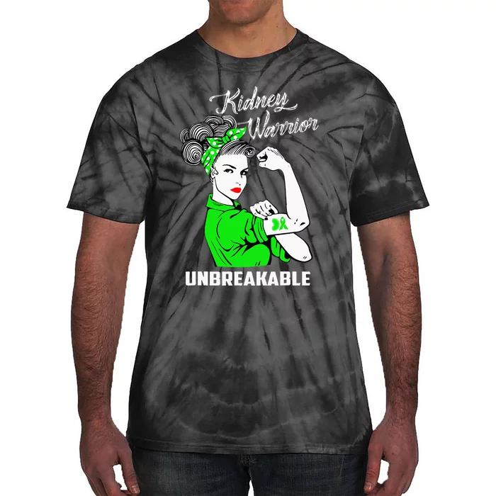 Kidney Warrior Unbreakable Kidney Awareness Gift Tie-Dye T-Shirt