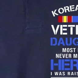 Korean War Veteran Daughter Gift For Daughter Softstyle Adult Sport Polo