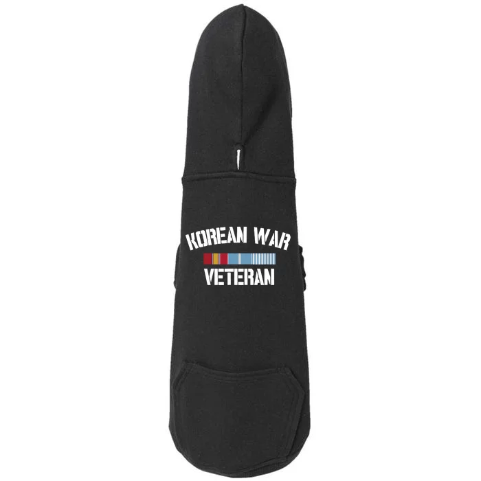 Korean War Veteran Ribbon Pride Doggie 3-End Fleece Hoodie