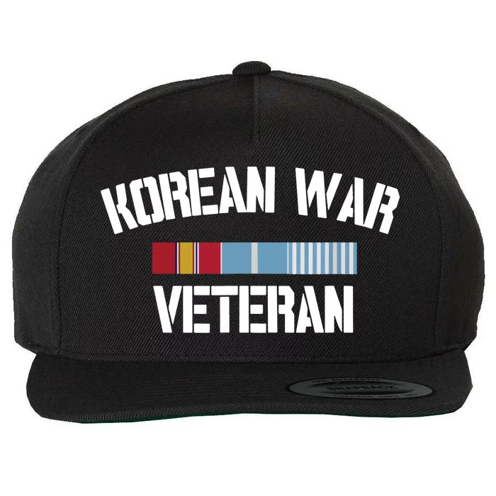 Korean War Veteran Ribbon Pride Wool Snapback Cap