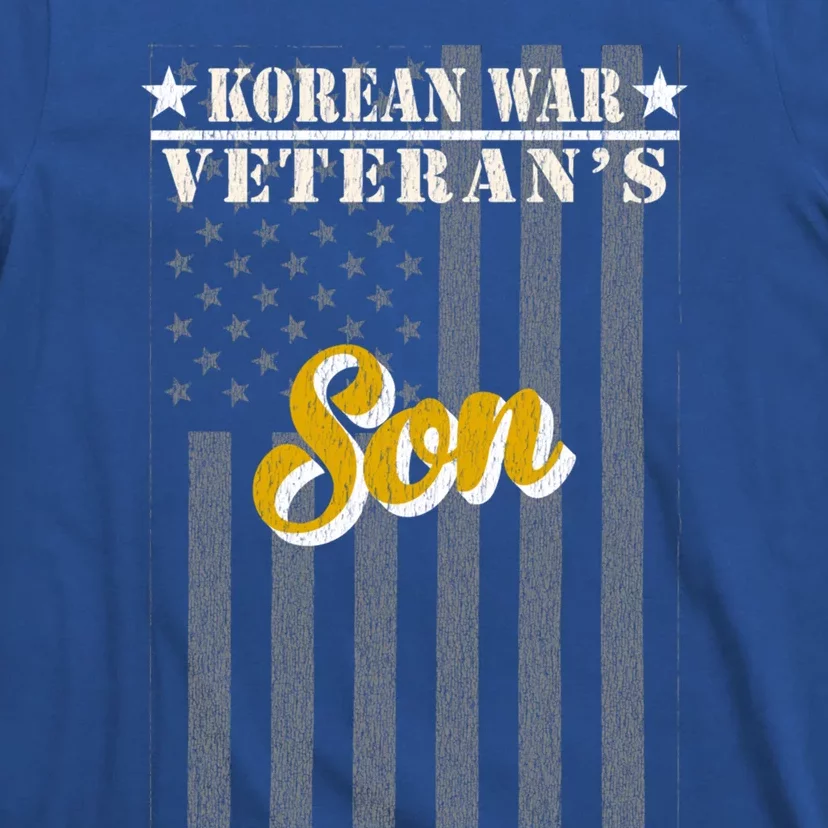 Korean War Veteran Son Proud American Flag Gift T-Shirt