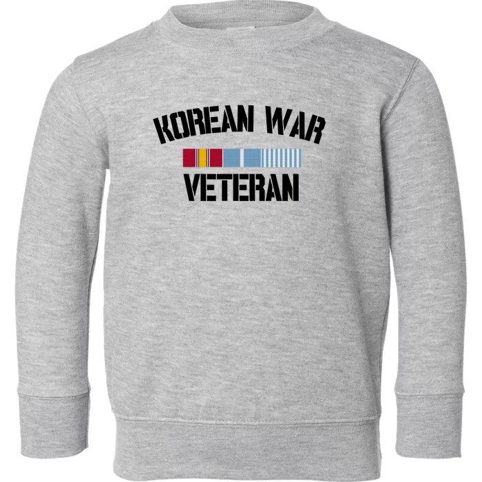 Korean War Veteran Pride Korea Service Ribbon Gift Toddler Sweatshirt