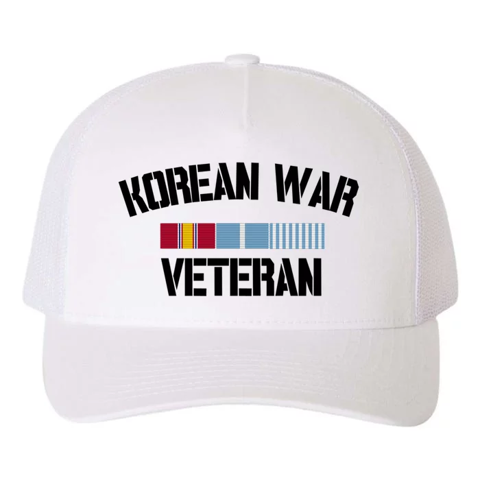 Korean War Veteran Pride Korea Service Ribbon Gift Yupoong Adult 5-Panel Trucker Hat