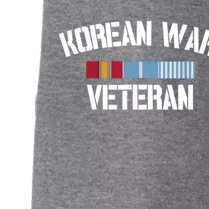 Korean War Veteran Pride Korea Service Ribbon Doggie 3-End Fleece Hoodie