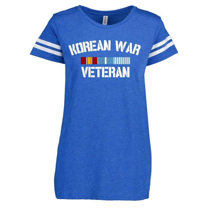 Korean War Veteran Pride Korea Service Ribbon Enza Ladies Jersey Football T-Shirt