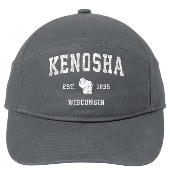 Kenosha Wisconsin Wi Vintage Athletic Sports 7-Panel Snapback Hat