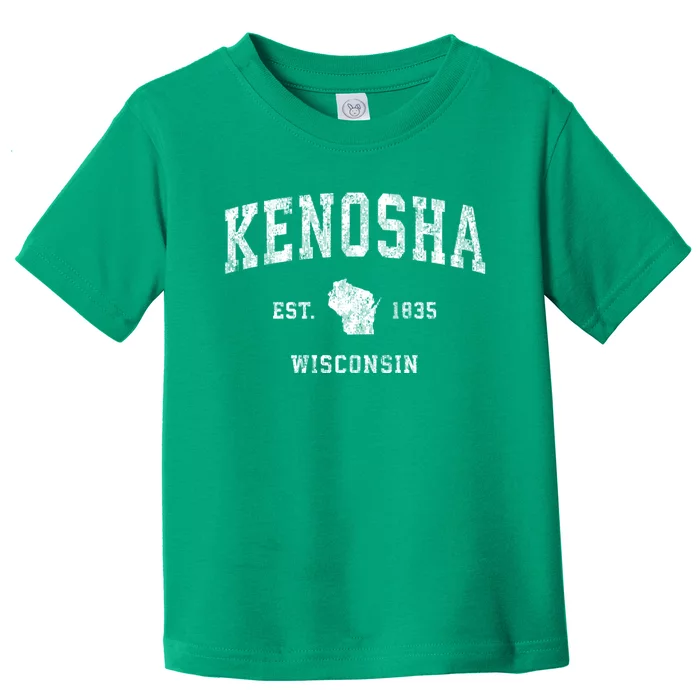 Kenosha Wisconsin Wi Vintage Athletic Sports Toddler T-Shirt