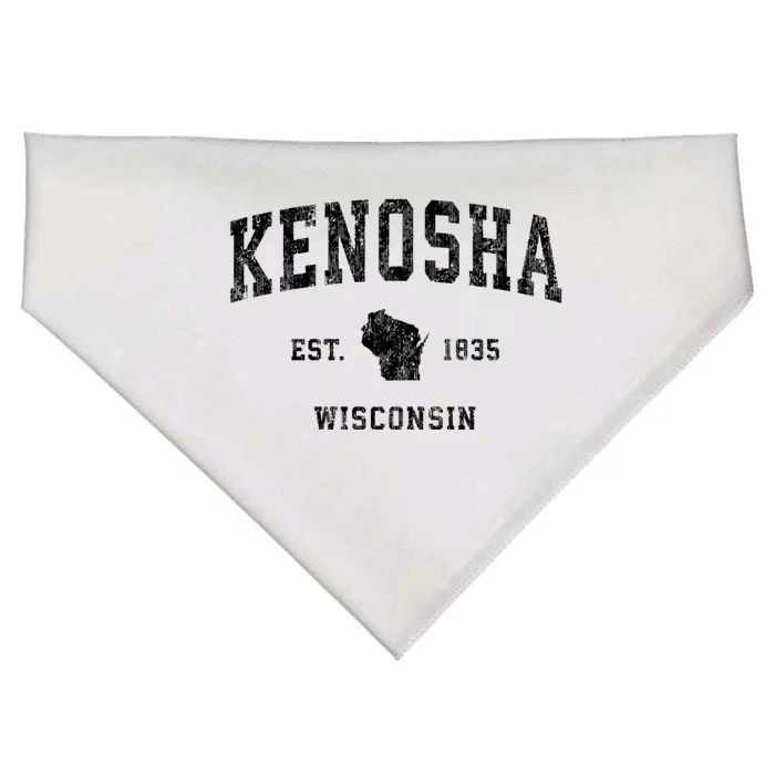 Kenosha Wisconsin Wi Vintage Athletic Sports USA-Made Doggie Bandana