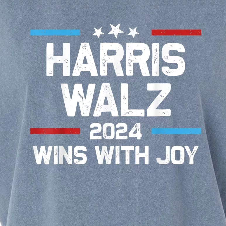 Kamala Wins With Joy Harris Waltz 2024 President Election Garment-Dyed Women's Muscle Tee