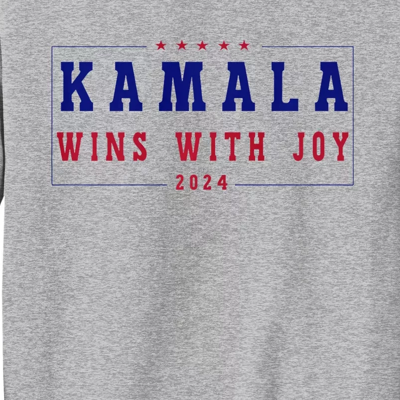 Kamala Wins With Joy Kamala Harris 2024 Premium Tall Sweatshirt