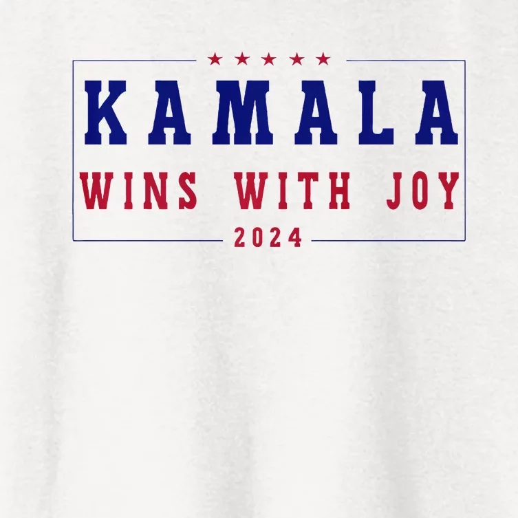 Kamala Wins With Joy Kamala Harris 2024 Premium Women's Crop Top Tee