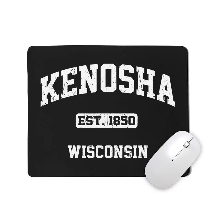 Kenosha Wisconsin WI vintage State Athletic style Mousepad