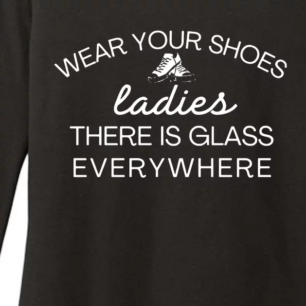 Kamala Wear Your Shoes Ladies There Is Glass Everywhere Womens CVC Long Sleeve Shirt