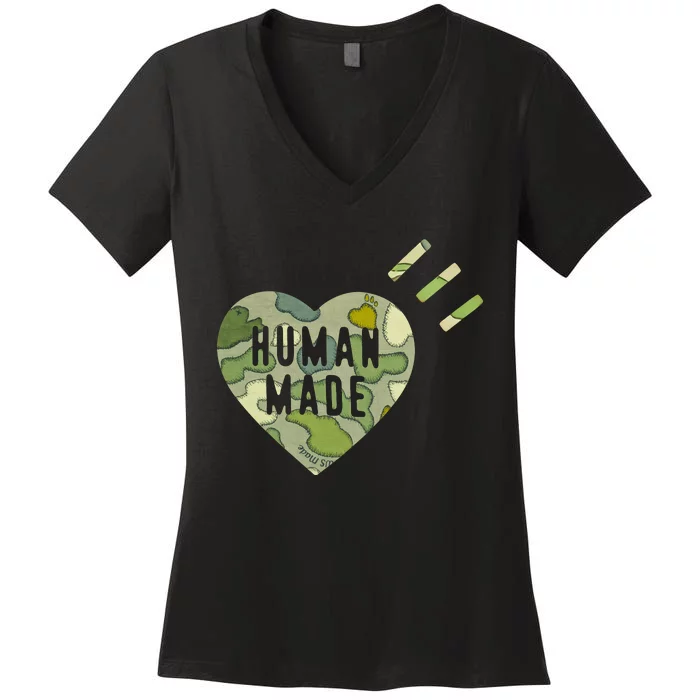 Kaws X Human Made Camo Women's V-Neck T-Shirt