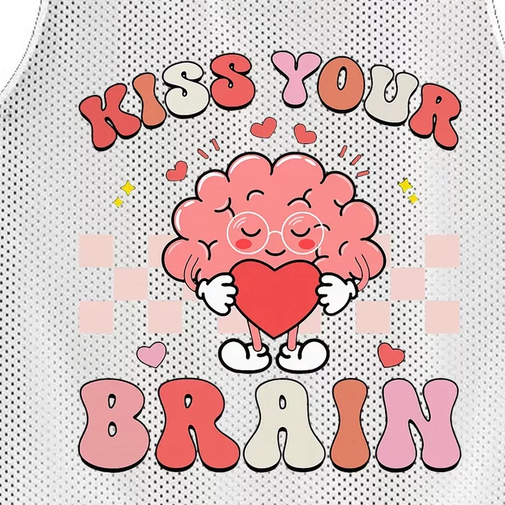 Kiss Your Brain Sped Teacher Appreciation Mesh Reversible Basketball Jersey Tank