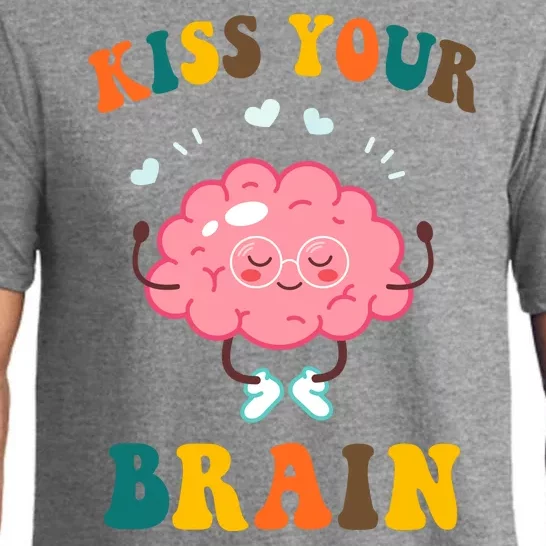 Kiss Your Brain Cute Funny Pajama Set