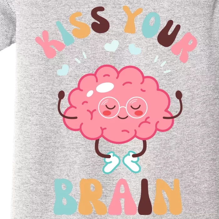 Kiss Your Brain Mental Health Brain Baby Bodysuit